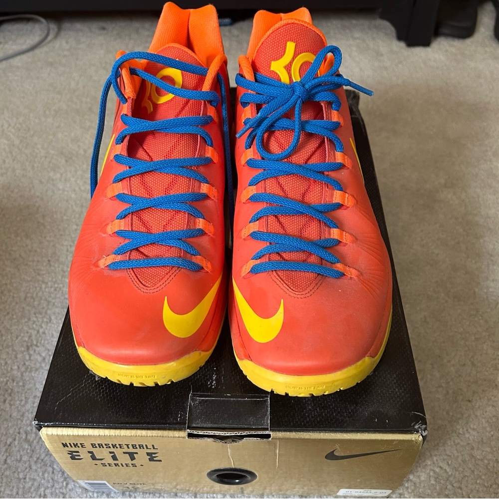 Nike kd v team orange with box